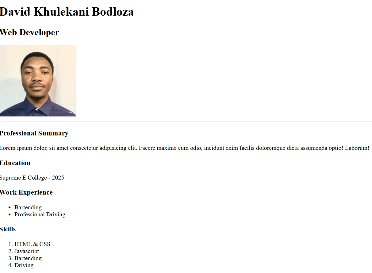 @davidbodloza resume